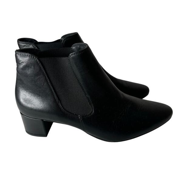 Paul Green Nell Hydro Water Resistant Leather Booties Black Size 6.5 - Picture 2 of 7